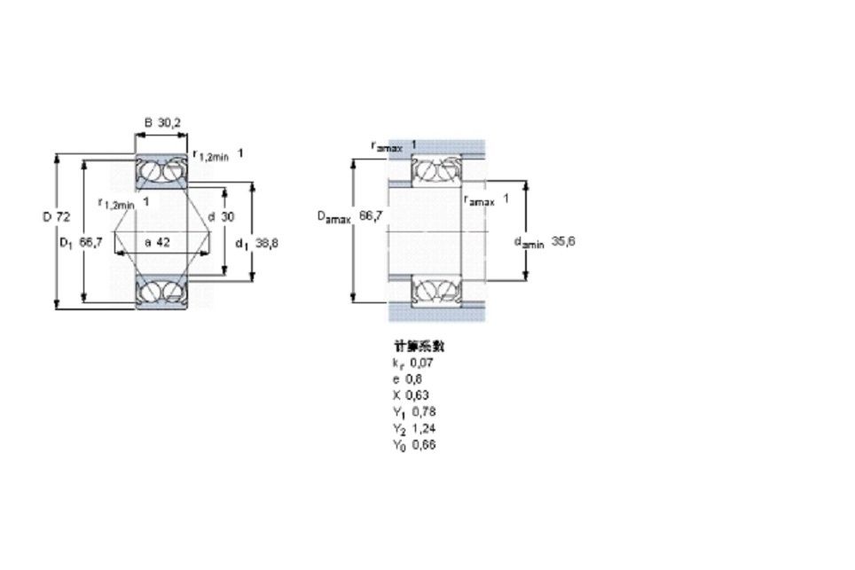 SKF 5306E-2Z軸承