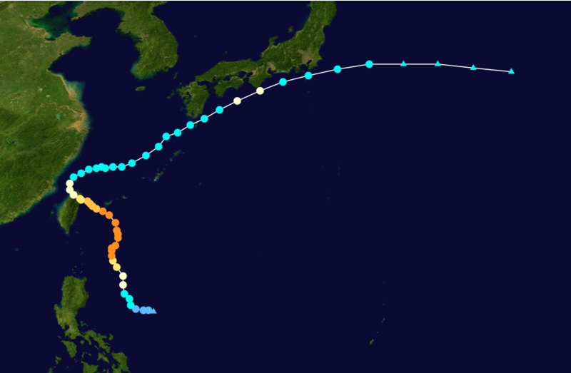超強颱風森拉克路徑圖