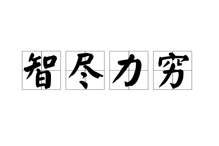 智盡力窮 智盡力窮