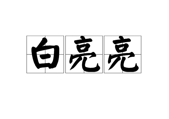 白亮亮(漢語詞語)