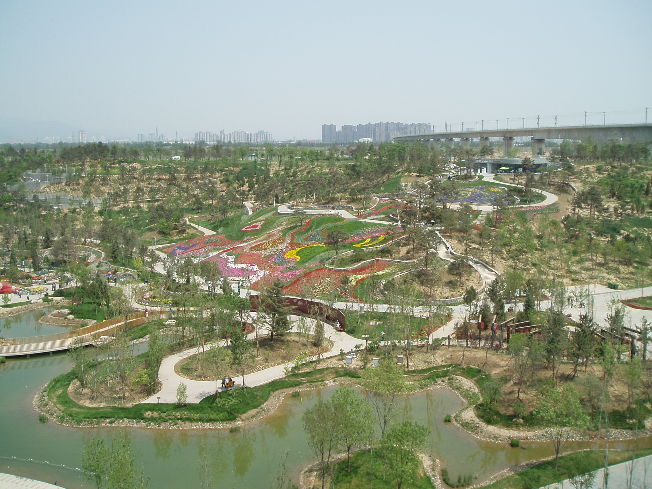從觀景台俯瞰北京園博園