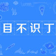 目不識丁 目不識丁