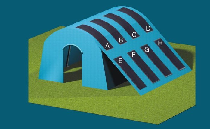 太陽能帳篷結構示意圖