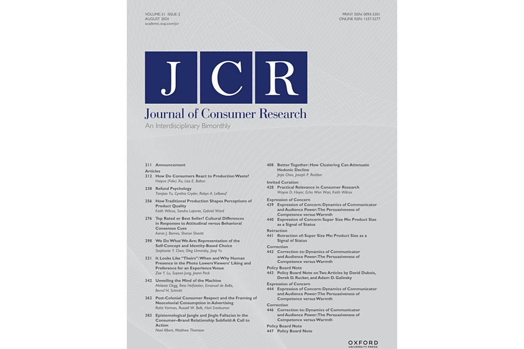 Journal of Consumer Research Journal of Consumer Research