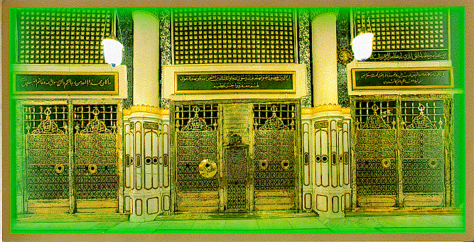 先知穆罕默德陵墓外側