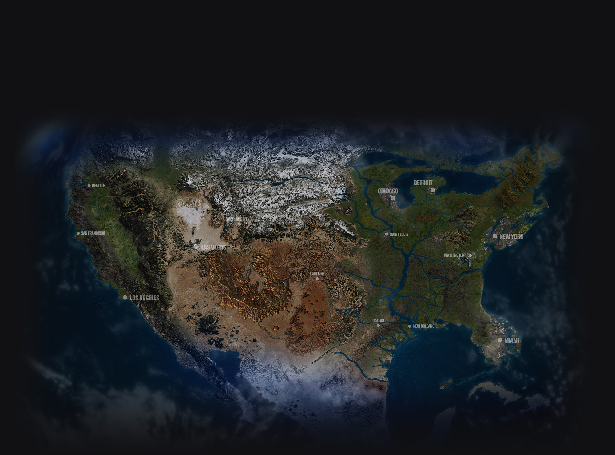 遊戲中的美國地圖