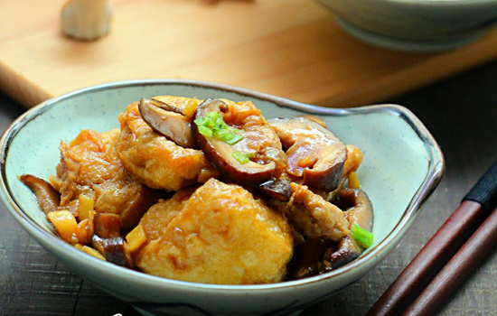 干貝香菇炒豆腐
