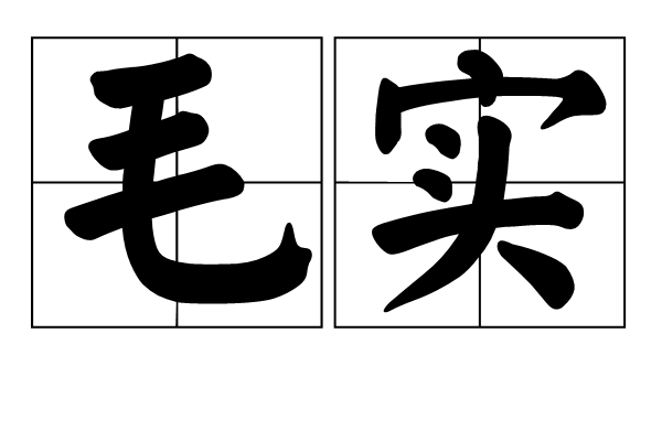 毛實(詞語解釋) 毛實(詞語解釋)