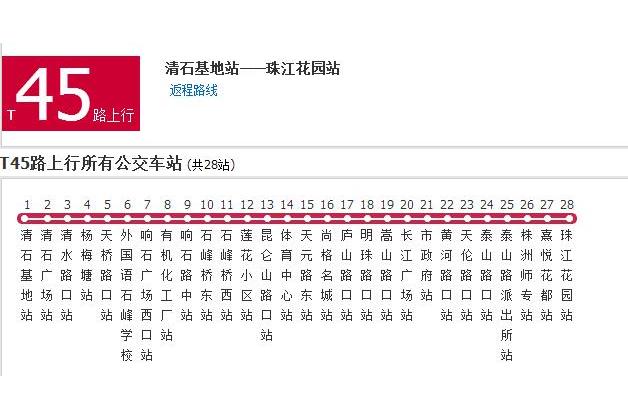 株洲公交T45路 株洲公交T45路