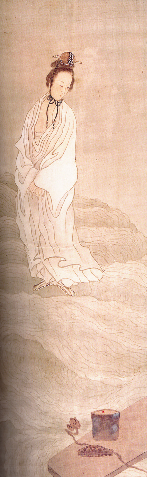 崔子忠人物畫代表作《雲中玉女圖》