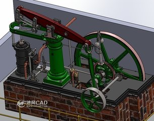 詹姆斯·瓦特發明的蒸汽發動機模型