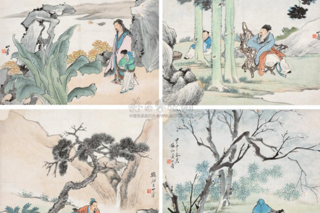 松澗高仕圖 松澗高仕圖