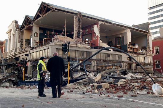 紐西蘭南島發生強震，部分房屋牆體倒塌