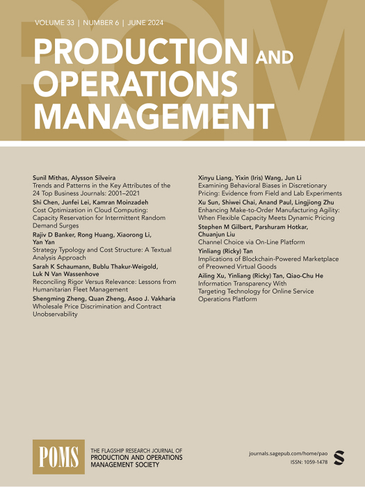 Production and Operations Management Production and Operations Management