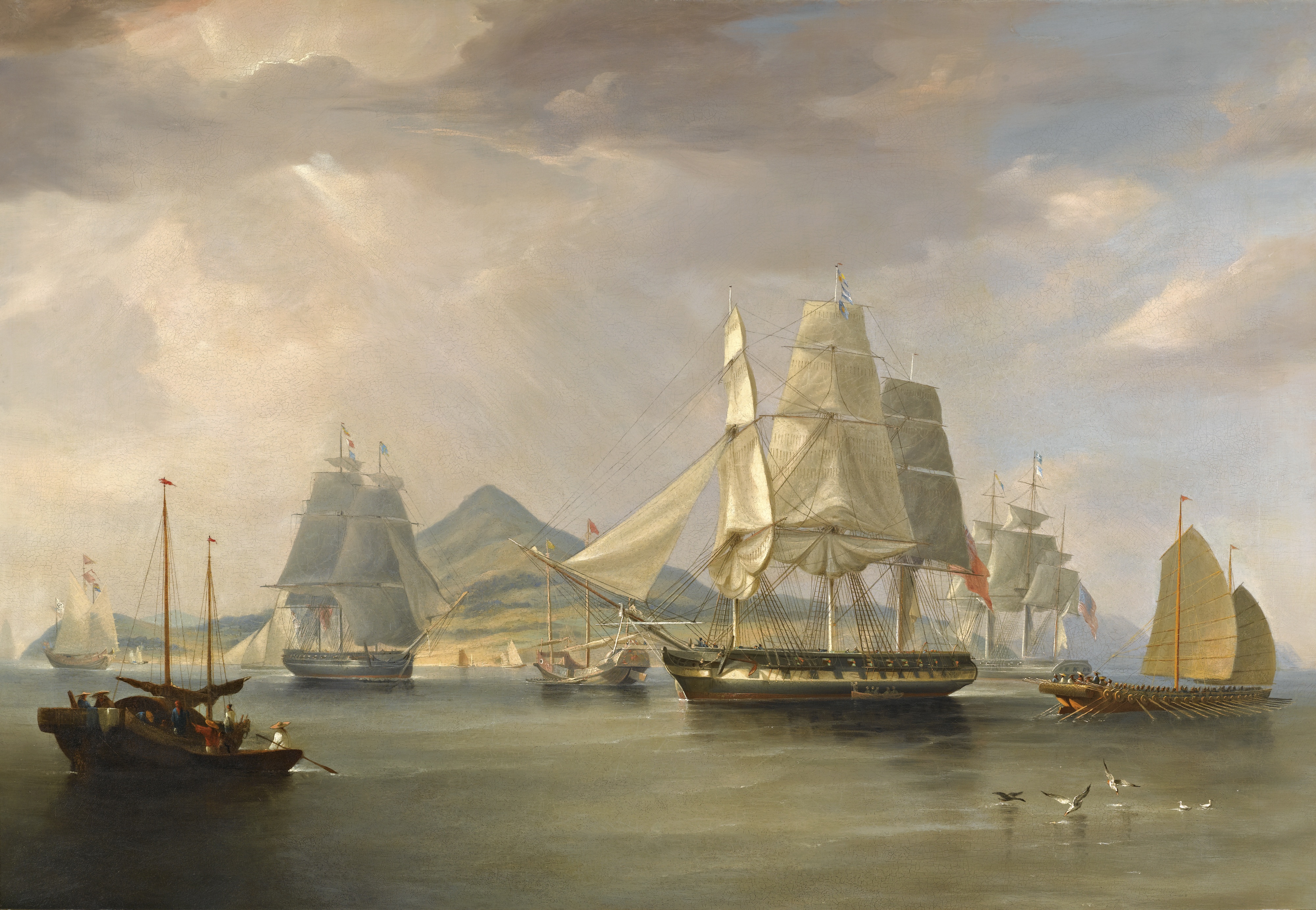 1824年中國伶仃洋上的走私船