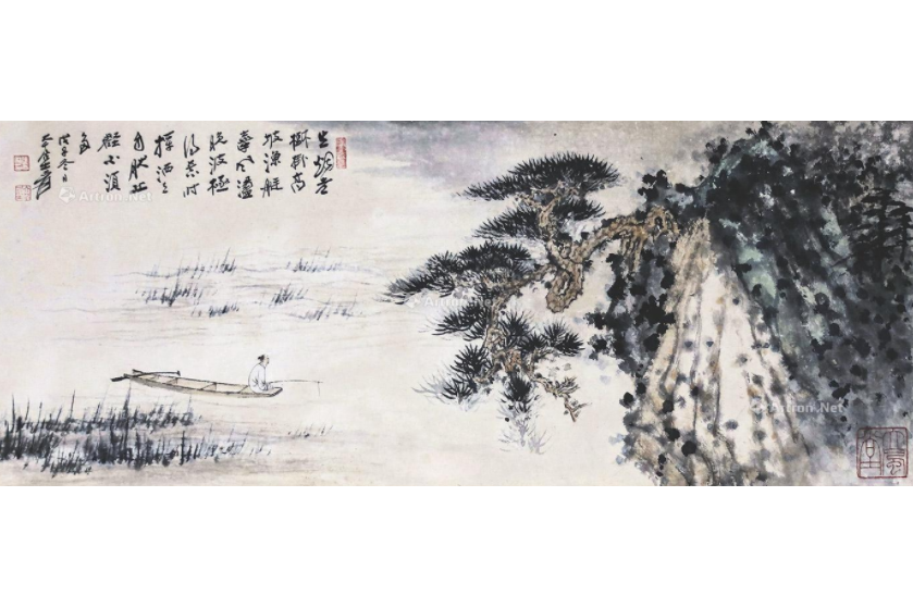 江中垂釣圖 江中垂釣圖