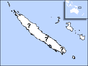 新喀里多尼亞秧雞分布圖