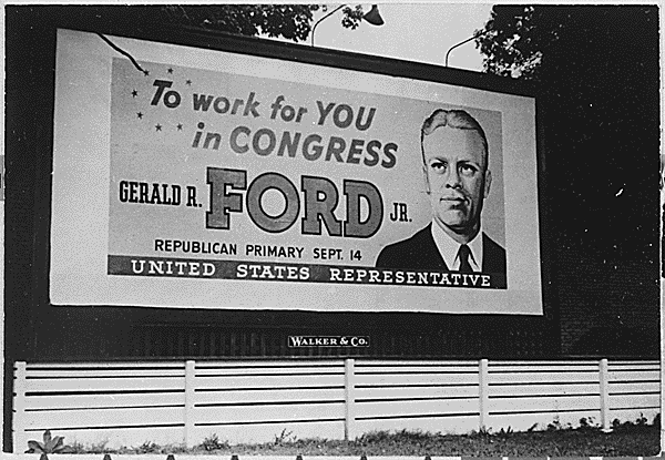 1948年競選眾議員時的廣告牌