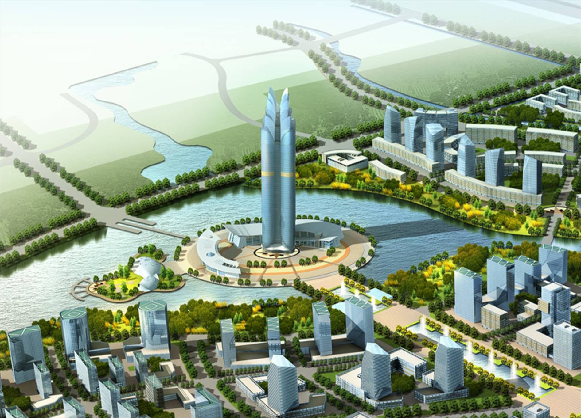 “中國食品谷”項目核心區建築景觀圖