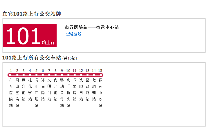 宜賓公交101路 宜賓公交101路