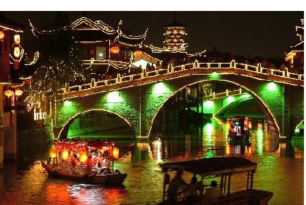 上海七寶古鎮舉行中元節“蘭盆盛會”