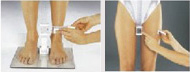 MT長筒襪測量：踝部+大腿周長