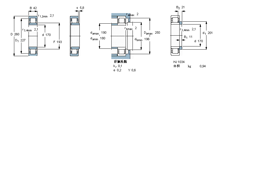 SKF NU1034ML軸承 SKF NU1034ML軸承
