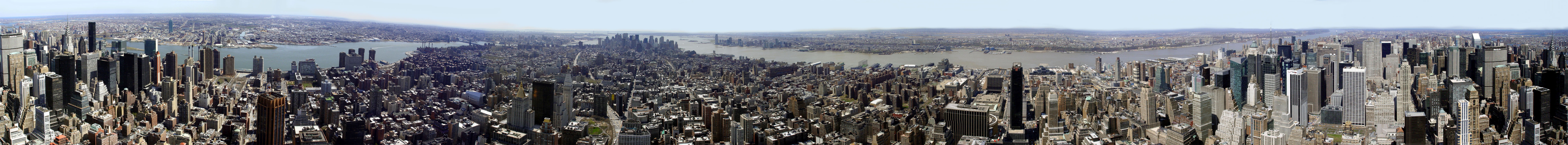 2005年春天，帝國大廈86層觀景台360度的全景。