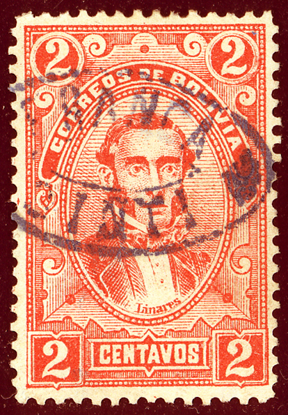 1897年，玻利維亞政府發行印有利納雷斯肖像的郵票