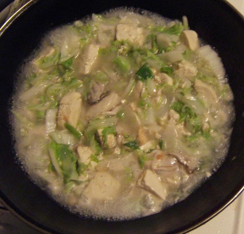 牡蠣肉燉白菜豆腐