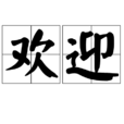 歡迎(漢語詞語) 歡迎(漢語詞語)