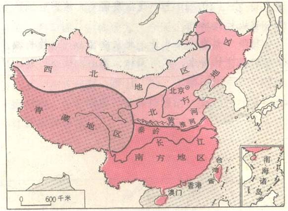 中國分區圖