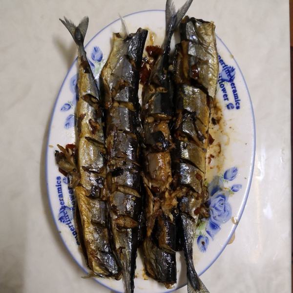 微波爐烤秋刀魚