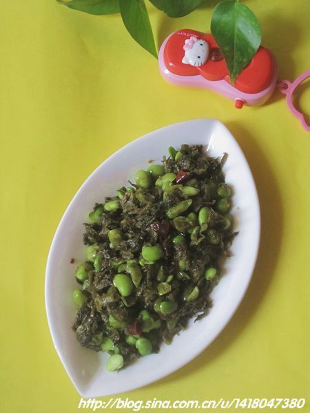 鹹菜毛豆子 鹹菜毛豆子