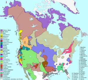 北美洲語言分布