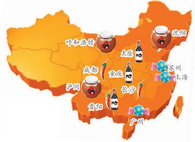 中國飲食地圖