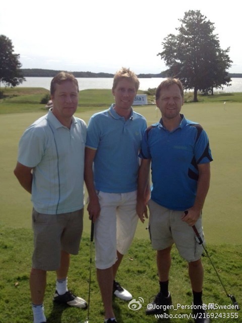 享受悠閒高爾夫的瑞典乒壇三位世界冠軍