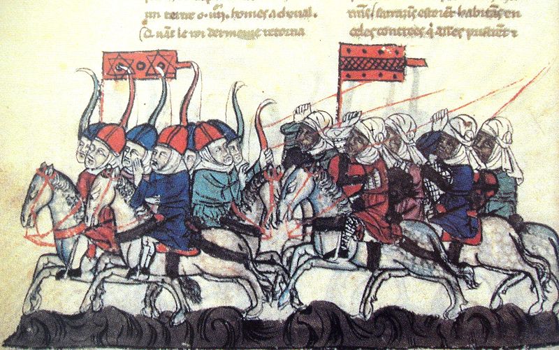 1281年霍姆斯戰役中被擊退的蒙古軍隊(左)