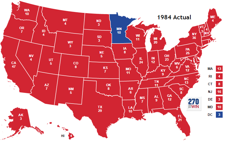 1984年大選的壓倒性勝利