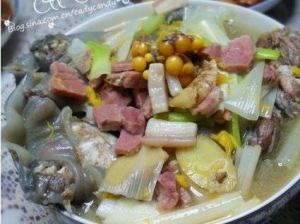 鹹肉燉甲魚