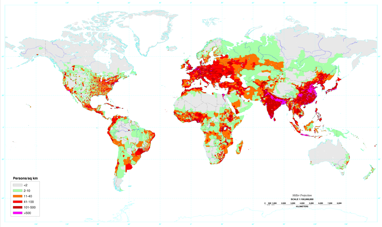 世界人口密度