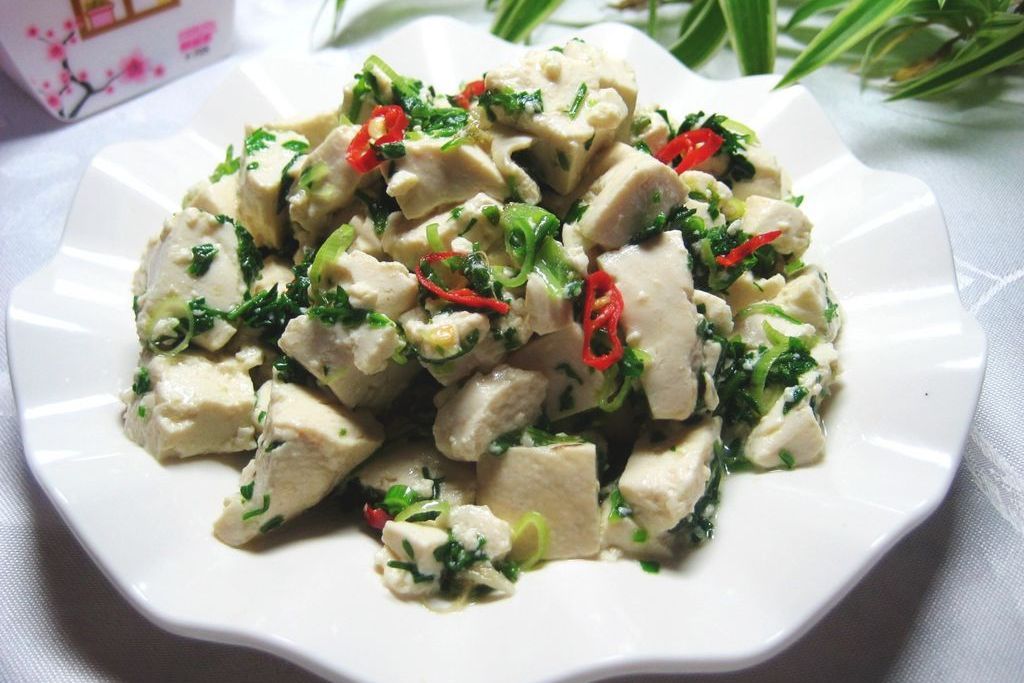 豆腐拌薺菜 豆腐拌薺菜