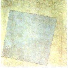 馬列維奇作品《至上主義構圖：白上白》