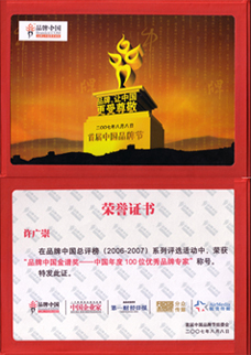 2006-2007品牌中國100位優秀品牌專家