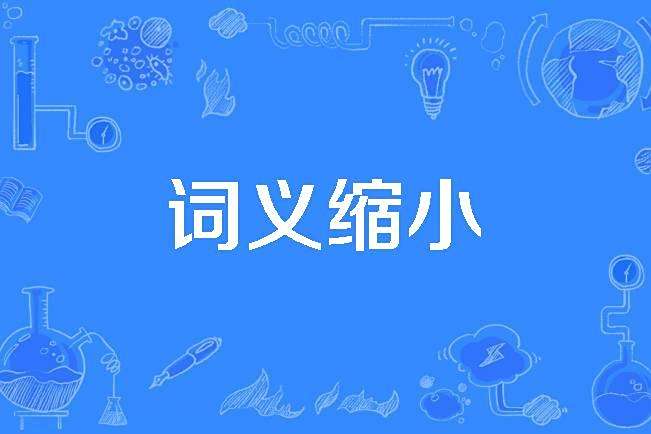 詞義縮小 詞義縮小