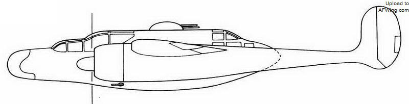 1941年最終定型的XP-61布局