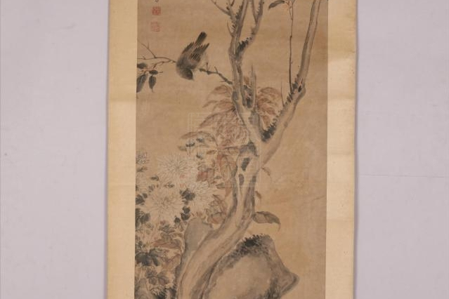 花鳥圖(清代湯祿名創作的紙本畫)