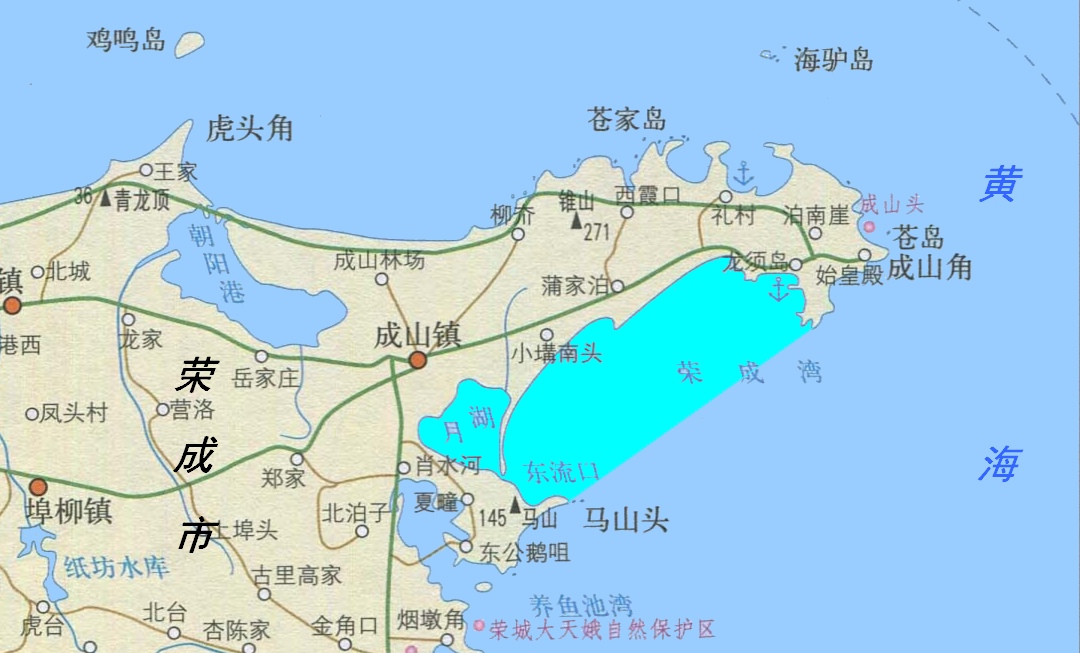 榮成灣的範圍示意圖