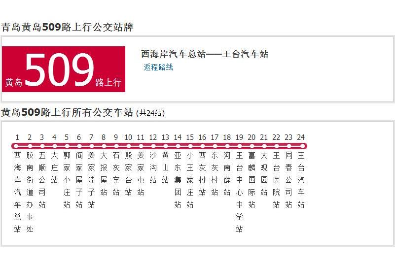 黃島公交509路 黃島公交509路
