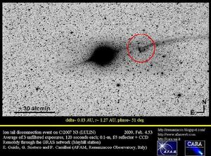 鹿林彗星的斷尾事件